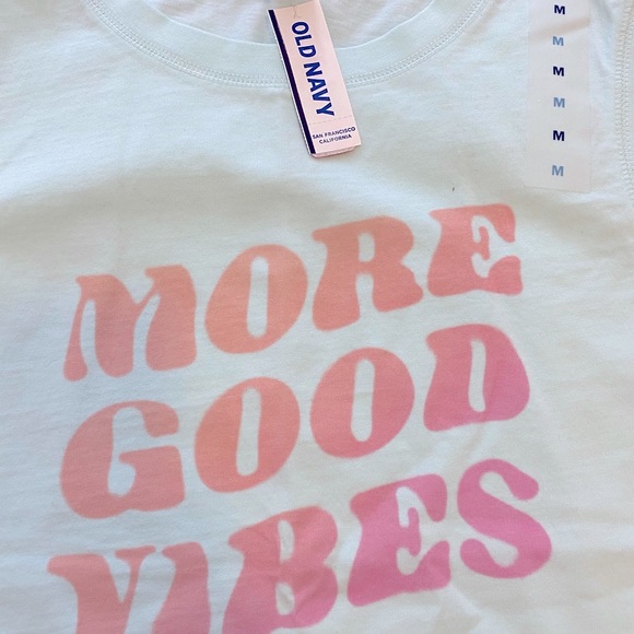 💙OLD NAVY 💙sleeveless shirt . Size medium. Light aqua logo tee. - Picture 2 of 4